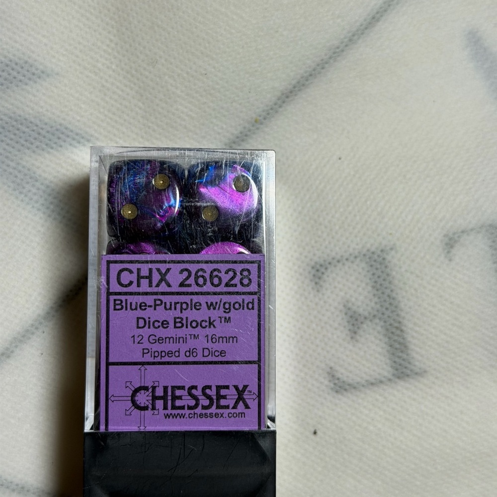 Blue and Purple Dice Set